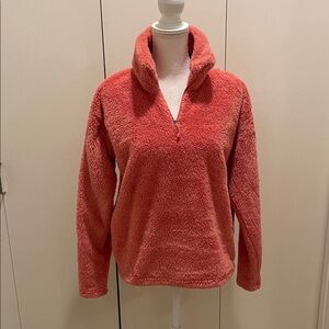 Eddie Bauer women’s salmon color fleece medium